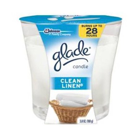 GLADE Glade 75380 3.8 oz. Glade; Clean Linen Scented Wax Candle 751752